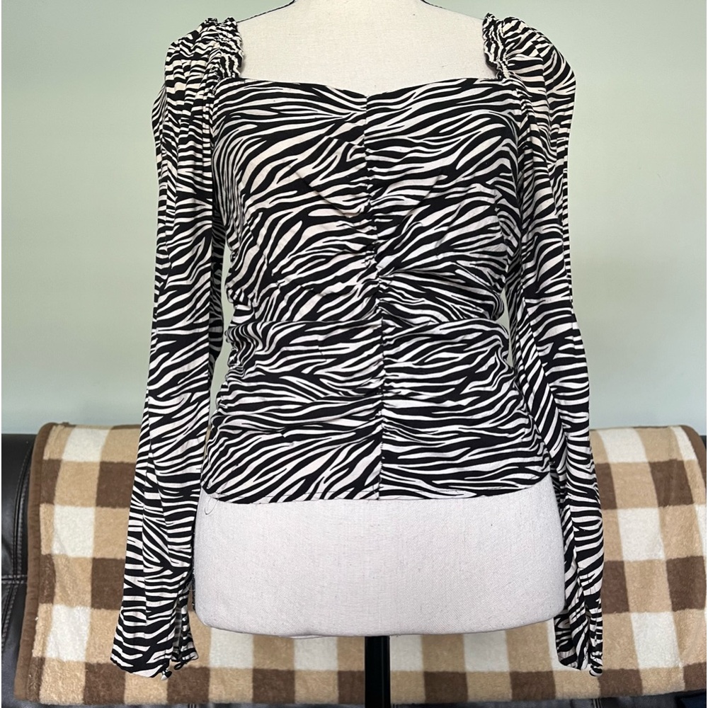 H&M Zebra Print Blouse - image 2